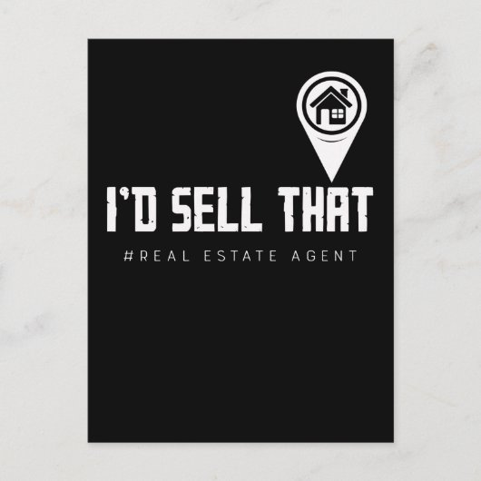 Carte Postale Funky Property Broker Fun Real Estate Agent (Devant)