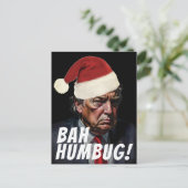 Carte Postale Funky Red Santa Hat Trump Vilain Noël (Debout devant)