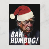 Carte Postale Funky Red Santa Hat Trump Vilain Noël (Devant)