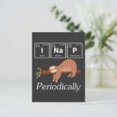 Carte Postale Funky Science Pun Chimie Sloth Nap Lover (Debout devant)
