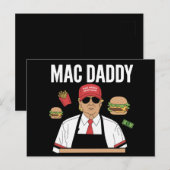 Carte Postale Funky Trump Fries Fries Fries Mac Daddy (Devant / Derrière)