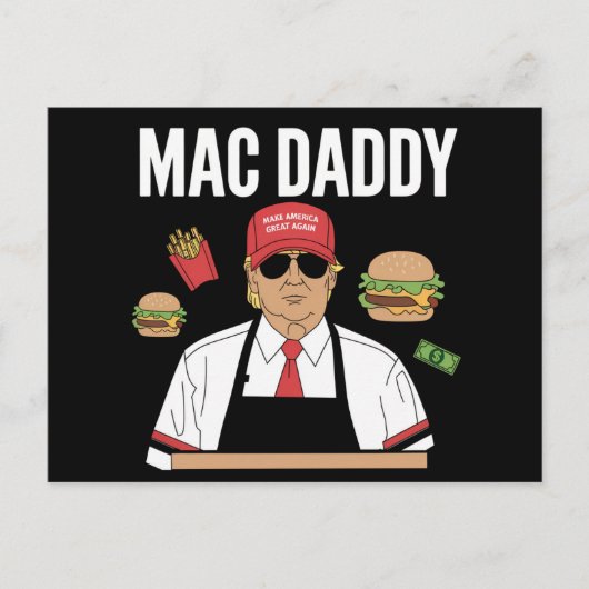 Carte Postale Funky Trump Fries Fries Fries Mac Daddy (Devant)