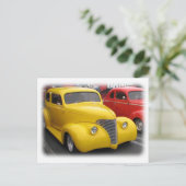 Carte Postale Funky Vintage Car ! (Debout devant)