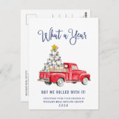 Carte Postale Funky What a Year Christmas Corporate (Devant / Derrière)