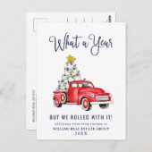 Carte Postale Funky What a Year Christmas Corporate (Devant / Derrière)