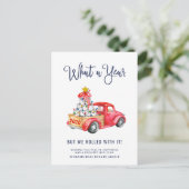 Carte Postale Funky What a Year Christmas Corporate (Debout devant)