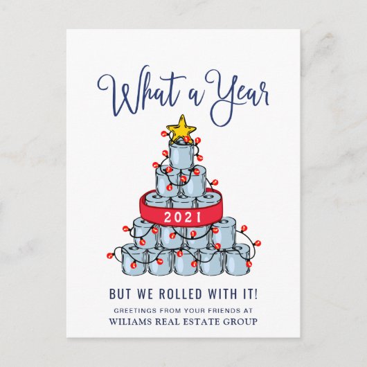 Carte Postale Funky What a Year Christmas Corporate (Devant)