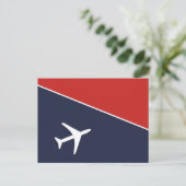 Carte Postale Funky White Plane Avion Pilote (Debout devant)