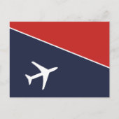 Carte Postale Funky White Plane Avion Pilote (Devant)