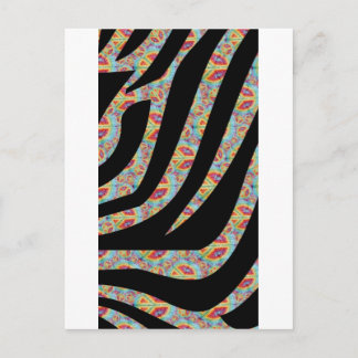 Carte Postale Funky Zebra