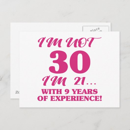 Carte Postale Funny 30e anniversaire (Devant / Derrière)