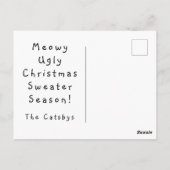 Carte Postale Funny 3 Chats Personnalisé Photo Vilain Chandail d (Dos)