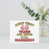 Carte Postale Funny 40e anniversaire (Debout devant)