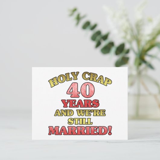 Carte Postale Funny 40e anniversaire (Debout devant)