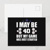Carte Postale Funny 40th Birthday Baseball Fan 40 Year Old Birth (Devant / Derrière)