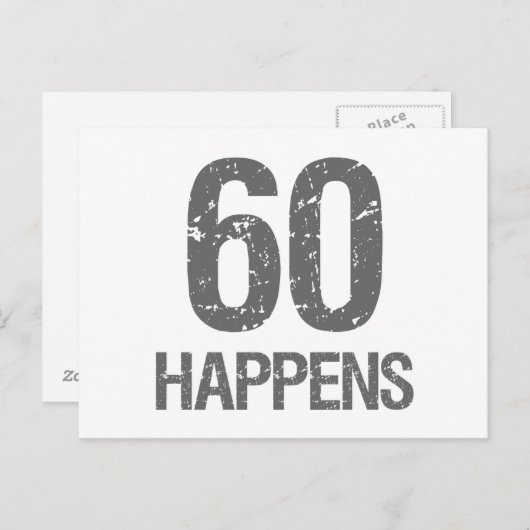 Carte Postale Funny 60e anniversaire (Devant / Derrière)