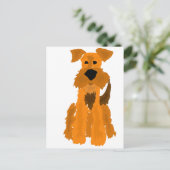 Carte Postale Funny Airedale Terrier Dog Art (Debout devant)