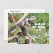 Carte postale Funny Angry Squirrel (Devant / Derrière)