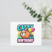 Carte Postale Funny Animal Pun - Capybara Anniversaire Fête (Debout devant)