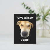 Carte Postale Funny Anniversaire Chien Chien Chien Visage Person (Debout devant)