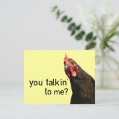 Carte Postale Funny attitude chicken ? (Debout devant)