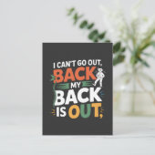 Carte Postale Funny Back Pain Chiropractic Quote (Debout devant)