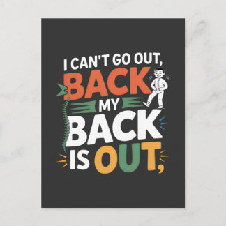 Carte Postale Funny Back Pain Chiropractic Quote