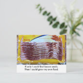 Carte postale Funny Bacon Food Gardening. Passage (Debout devant)