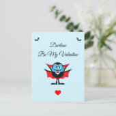 Carte Postale Funny Be My Valentine Cartoon Vampire Nom de chaum (Debout devant)