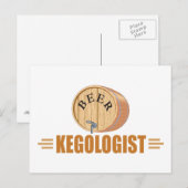 Carte Postale Funny Beer Keg (Devant / Derrière)