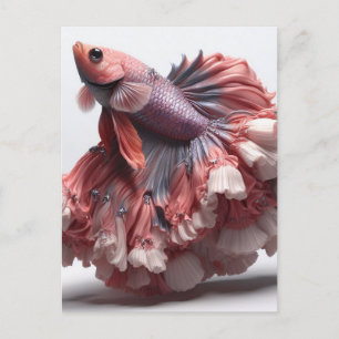Carte Postale Funny Betta Fish Fashion
