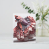 Carte Postale Funny Betta Fish Fashion (Debout devant)