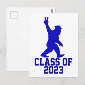 Carte Postale Funny Bigfoot Class of 2023 - Graduation 2023 (Devant / Derrière)