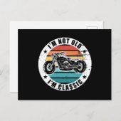 Carte Postale Funny Biker Cadeau d'anniversaire Je ne suis pas v (Devant / Derrière)