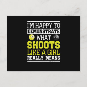 Carte Postale Funny billard snooker Je suis heureux