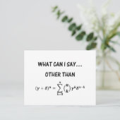 Carte Postale Funny Binomial Theorem STEM Math Science Humour (Debout devant)