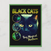 Carte Postale Funny Black Amoureux des chats Faux Bootleg 90s Gr (Devant)