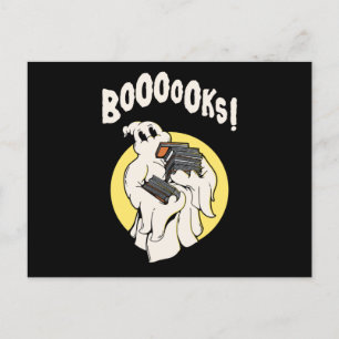 Carte Postale Funny Bookworm Ghost Halloween Costume Booooks