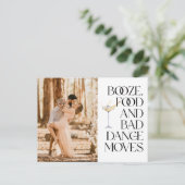 Carte Postale Funny Booze Food Bad Dance Moves Save the Date (Debout devant)
