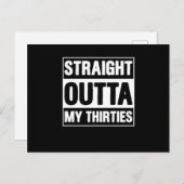 Carte Postale Funny Born In 1980 40 Years Old Straight Outta My  (Devant / Derrière)