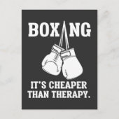 Carte Postale Funny Boxing Thérapie Sarcastique Boxer Martial Ar (Devant)
