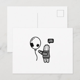 Carte Postale Funny Cactus Free Hugs Sarcastic Postcard