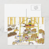 Carte Postale Funny Cake History 1066 Quirky Afternoon Tea (Devant / Derrière)