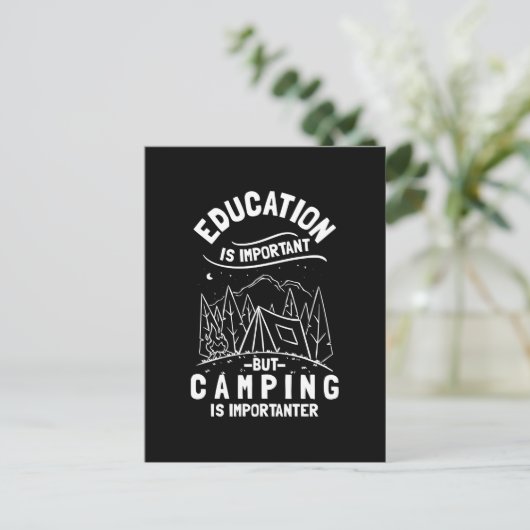 Carte Postale Funny Camping Quote (Debout devant)
