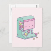 Carte Postale Funny Capsule Toy Échapper Japon Doodcard Postcard (Devant / Derrière)
