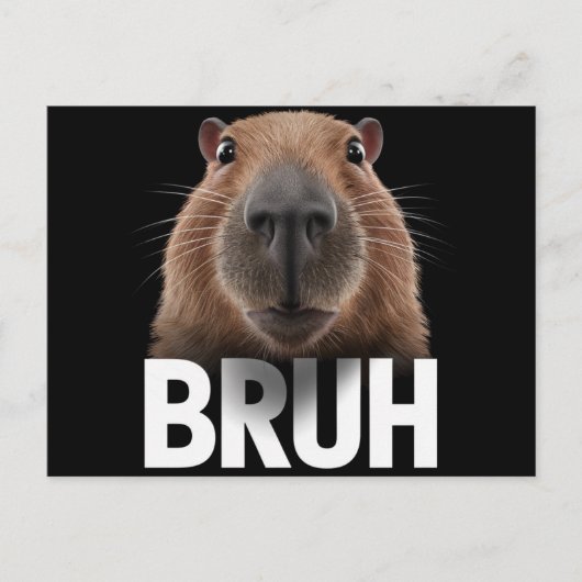 Carte Postale Funny Capybara Bruh (Devant)