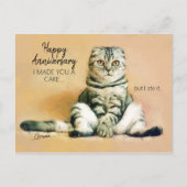 Carte Postale Funny Cat Cake Joyeux Anniversaire (Devant)