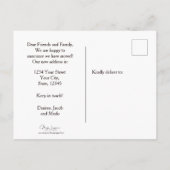 Carte Postale Funny Cat Cute Moving Nouvelle adresse (Dos)