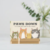 Carte Postale Funny Cat Home Acheteur's Real Estate Marketing (Debout devant)