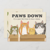 Carte Postale Funny Cat Home Acheteur's Real Estate Marketing (Devant / Derrière)